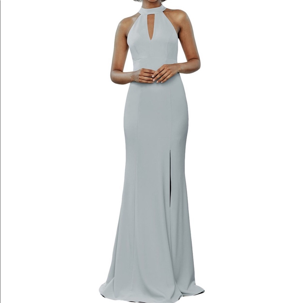 BRIDESMAID AMSALE CATERINA DRESS IN ICE BLUE
